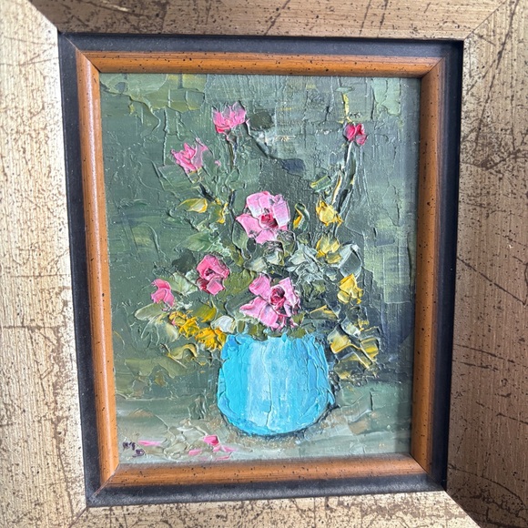 Vintage Framed and Signed Original Floral Still Life Painting - Picture 2 of 7